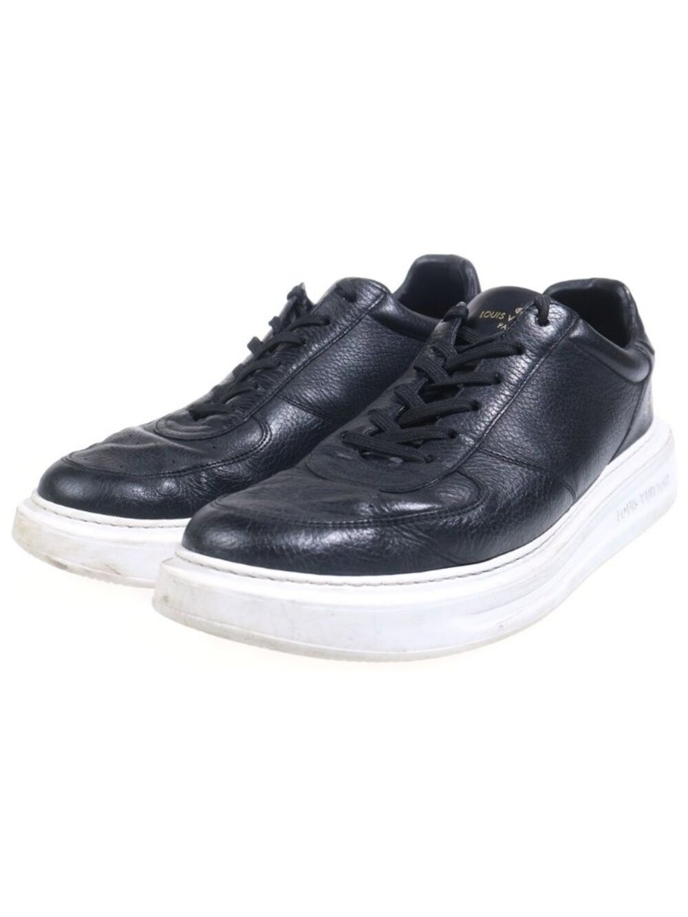 Louis Vuitton Beverly Hills Line Leather Low Cut Sneakers Black - Picture 2 of 6
